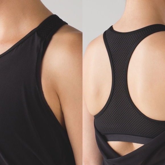 LULULEMON Fit Physique Tank Racerback Mesh In Black - Picture 2 of 7